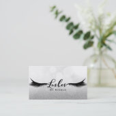 Carte De Visite Lashes Argent Étincelle Glamour Eyelashes Maquilla (Debout devant)