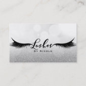 Carte De Visite Lashes Argent Étincelle Glamour Eyelashes Maquilla (Devant)