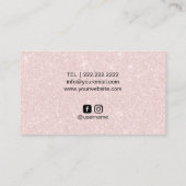 Carte De Visite Lashes Artiste maquillage Blush Pink Beauon Salon (Dos)