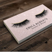 Carte De Visite Lashes Artiste maquillage Blush Pink Beauon Salon