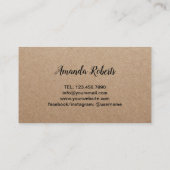 Carte De Visite Lashes Artiste maquillage Rustique Eyelash Extensi (Dos)