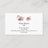 Carte De Visite Lashes avec l'artiste de maquillage de la Couronne (Dos)