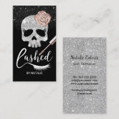 Carte De Visite Lashes Beauté du crâne Moderne Eyelash Extensions (Devant / Derrière)