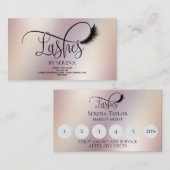 Carte De Visite Lashes Beauté Maquillage Fille Lash Holographique (Devant / Derrière)