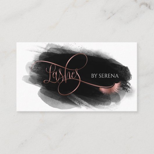 Carte De Visite Lashes Beauty Maquillage Girl Extension Lash Marbl (Devant)