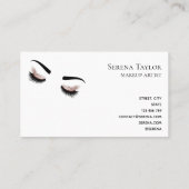 Carte De Visite Lashes Beauty Maquillage Girl Extension Lash Marbr (Dos)