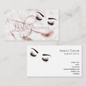 Carte De Visite Lashes Beauty Maquillage Girl Extension Lash Marbr (Devant / Derrière)