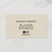 Carte De Visite Lashes Black Script Ivory Floral Extension (Dos)