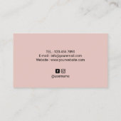 Carte De Visite Lashes Bros Maquillage Artiste Blush Rose Beauté S (Dos)