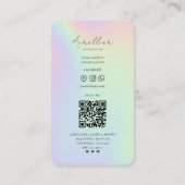 Carte De Visite Lashes Bros maquillage Artiste Holographique Moder (Dos)