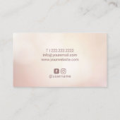 Carte De Visite Lashes Bros Maquillage Artiste Pastel Salon de Bea (Dos)