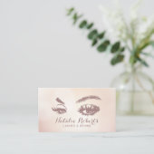 Carte De Visite Lashes Bros Maquillage Artiste Pastel Salon de Bea (Debout devant)