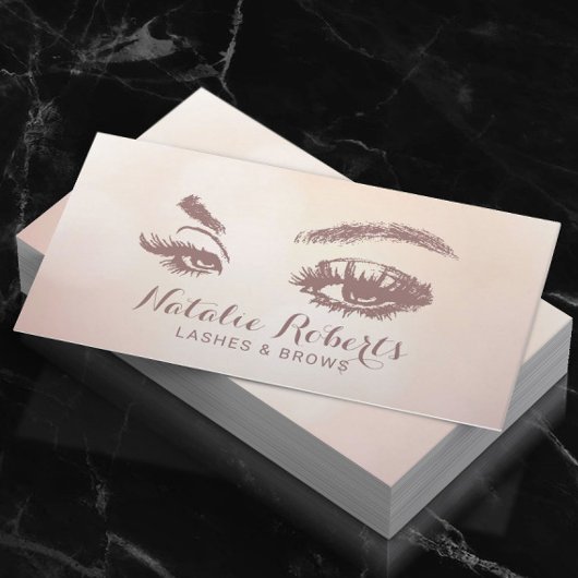 Carte De Visite Lashes Bros Maquillage Artiste Pastel Salon de Bea
