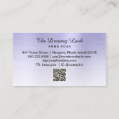 Carte De Visite *~* Lashes Brosses Extensions QR Métal Denim Bleu (Dos)