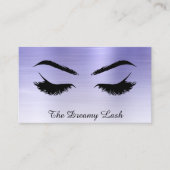Carte De Visite *~* Lashes Brosses Extensions QR Métal Denim Bleu (Devant)