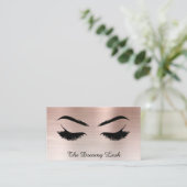 Carte De Visite *~* Lashes Brosses Extensions QR Metal PEACH BRONZ (Debout devant)