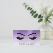 Carte De Visite *~* Lashes Brosses Extensions QR Metal ROYAL PURPL (Debout devant)
