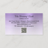 Carte De Visite *~* Lashes Brosses Extensions QR Metal ROYAL PURPL (Dos)