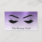 Carte De Visite *~* Lashes Brosses Extensions QR Metal ROYAL PURPL (Devant)