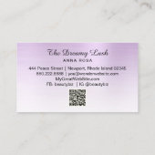 Carte De Visite *~* Lashes Brosses Extensions QR Metal VIOLET (Dos)