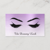 Carte De Visite *~* Lashes Brosses Extensions QR Metal VIOLET (Devant)