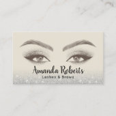 Carte De Visite Lashes & Brosses Microblading Beige Beauty Salon (Devant)