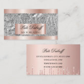 Carte De Visite Lashes & Brosses Microblading Parties scintillant  (Devant / Derrière)