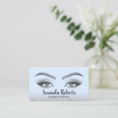 Carte De Visite Lashes & Brosses Microblading Parties scintillant  (Debout devant)
