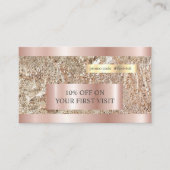 Carte De Visite Lashes & Brosses Microblading Parties scintillant  (Devant)