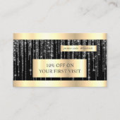Carte De Visite Lashes & Brosses Microblading Parties scintillant  (Devant)