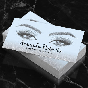 Carte De Visite Lashes & Brosses Microblading Parties scintillant 