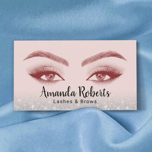 Carte De Visite Lashes & Brosses Microblading Parties scintillant
