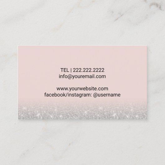 Carte De Visite Lashes & Brosses Microblading Parties scintillant  (Dos)