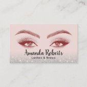 Carte De Visite Lashes & Brosses Microblading Parties scintillant  (Devant)