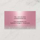 Carte De Visite Lashes & Brosses Microbling Salon Moderne Rose (Dos)