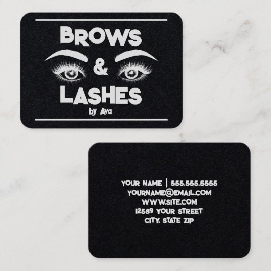 Carte De Visite Lashes Brows (Devant / Derrière)