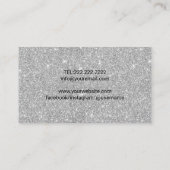 Carte De Visite Lashes Brows Beauté Salon Parties scintillant noir (Dos)