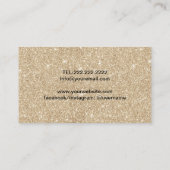 Carte De Visite Lashes Brows Beauté Salon Parties scintillant Noir (Dos)