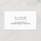 Carte De Visite Lashes & Brows Beauty Girl Salon (Dos)