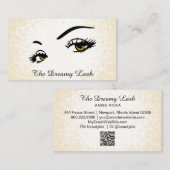 Carte De Visite *~* Lashes Brows Extensions Gold Parties scintilla (Devant / Derrière)