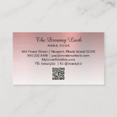 Carte De Visite *~* Lashes Brows Extensions QR CUIVRE Métallique (Dos)