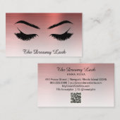 Carte De Visite *~* Lashes Brows Extensions QR CUIVRE Métallique (Devant / Derrière)