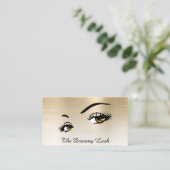 Carte De Visite *~* Lashes Brows Extensions QR Gold Parties scinti (Debout devant)
