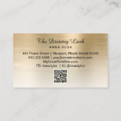 Carte De Visite *~* Lashes Brows Extensions QR Gold Parties scinti (Dos)
