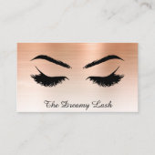Carte De Visite *~* Lashes Brows Extensions QR Metallic ROSE OR (Devant)