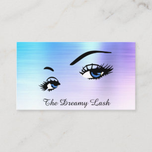 Carte De Visite *~* Lashes Brows Extensions QR Ombre Blue Parties