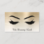 Carte De Visite *~* Lashes Brows Extensions QR OR métallique (Devant)