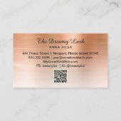 Carte De Visite *~* Lashes Brows Extensions QR Rose Gold Parties s (Dos)