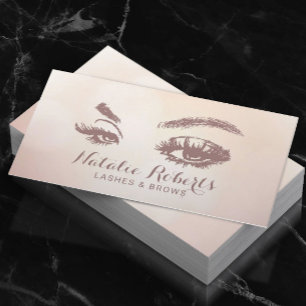 Carte De Visite Lashes Brows Makeup Artist Pastel Beauty Salon