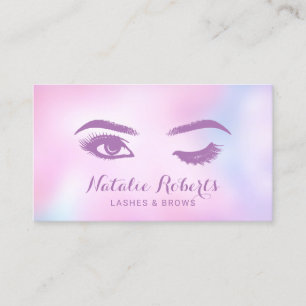 Carte De Visite Lashes Brows Maquillage Artiste Aquarelle Salon ro